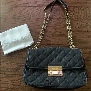 Michael kors Sloan blue Jean gold chain crossbody